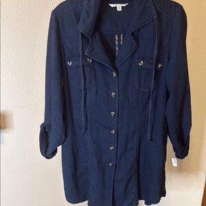 CAbi‎ Blue Jean Jacket Lightweight Collared Design